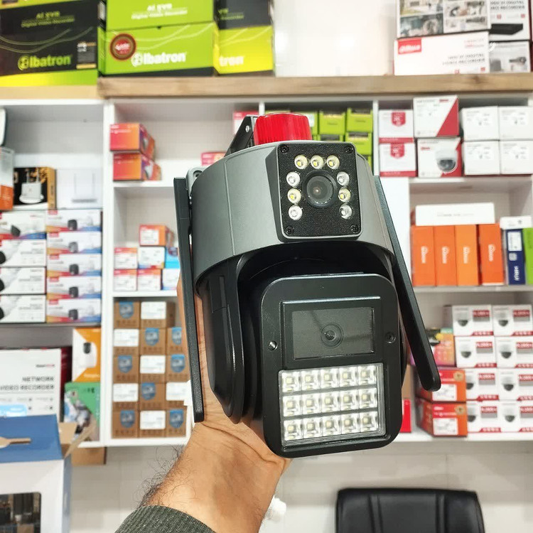 دوربین سیمکارتی دو لنز چرخشی آژیردار مدل 2811A